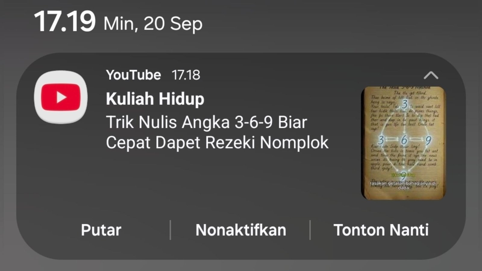 Trik Nulis Angka 3-6-9 Biar Cepat Dapet Rezeki Nomplok