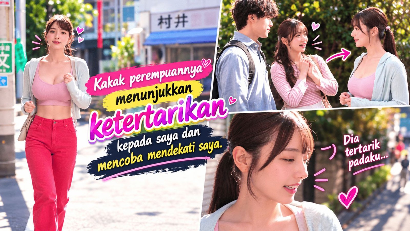 ⁣Kakak perempuannya menunjukkan ketertarikan kepada saya dan mencoba mendekati saya.